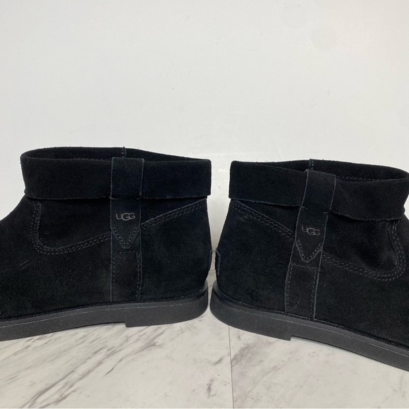 New! UGG Josefene Black Suede Mini Boot 6 - Picture 8 of 14